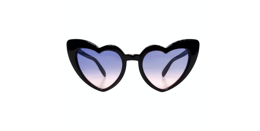 Saint Laurent Acetate Ombre Heart Frame Sunglasses