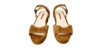 Prada Brown Suede Platform Wedge Sandals