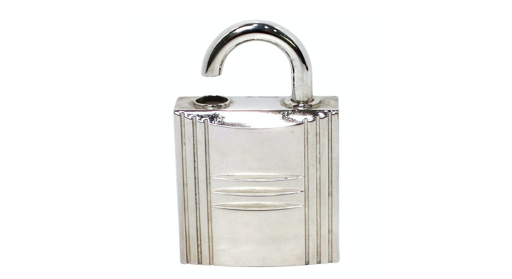 Hermes Silver-Tone Padlock Fragrance Spray Holder