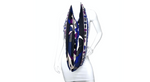 Emilio Pucci Fringe Purple Abstract Print Infinity Scarf
