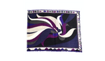 Emilio Pucci Fringe Purple Abstract Print Infinity Scarf