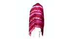 Chanel Large Logo Print Purple & Red Fringe Scarf