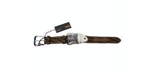 Fendi B. Stainless Steel Zucca Canvas Wrist Watch