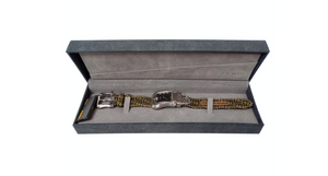 Fendi B. Stainless Steel Zucca Canvas Wrist Watch