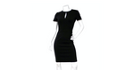 Oscar De La Renta Black Keyhole Sheath Dress
