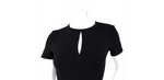Oscar De La Renta Black Keyhole Sheath Dress