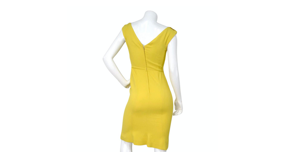 Dolce & Gabbana V-Neck Button Detailed Midi Length Dress