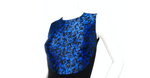 Michael Kors Blue & Black Camouflage Print Midi Dress