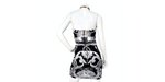 Versace Black & Grey Baroque Print Halter Dress