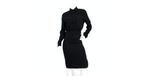 Tom Ford Black Crepe Long-sleeve Blouson Shirtdress