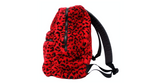 Supreme Red & Black Leopard Print Fleece Backpack circa 2017