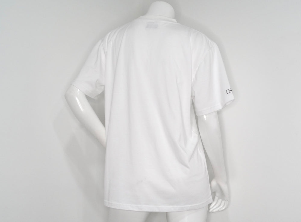 Chanel White Cotton Interlocking CC Embroidered Logo Uniform T-Shirt