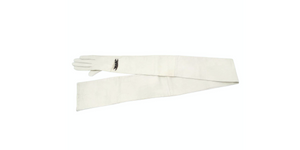 Maison Margiela Off White Long Leather Glove With Chain Detail