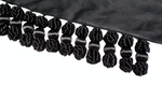 Isabel Canovas Black Silk Long Tassel Gloves circa 1990s