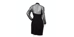 Thierry Mugler Black Button-Up Dress With Silk Sleeves circa 1990s