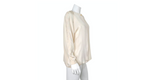 Chanel Silk Baby Pink Button-Up Blouse With Geometric Detailing circa 1980s
