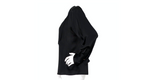 Karl Lagerfeld Black Silk Button-Up Cufflink Blouse circa 1980s