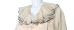 Chanel Blush Ruffled Silk Button-Up Blouse circa 1980s