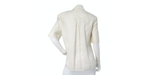 Chanel Cream Linen Interlocking CC Button-Up Short Sleeve Blouse circa 1980s