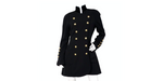 Chanel Black Double Breasted Wool & Velvet Jacket Dress circa 1980s Documented