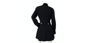 Chanel Black Double Breasted Wool & Velvet Jacket Dress circa 1980s Documented