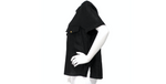 Chanel Black Linen Interlocking CC Button-Up Short Sleeve Shirt circa 1980s