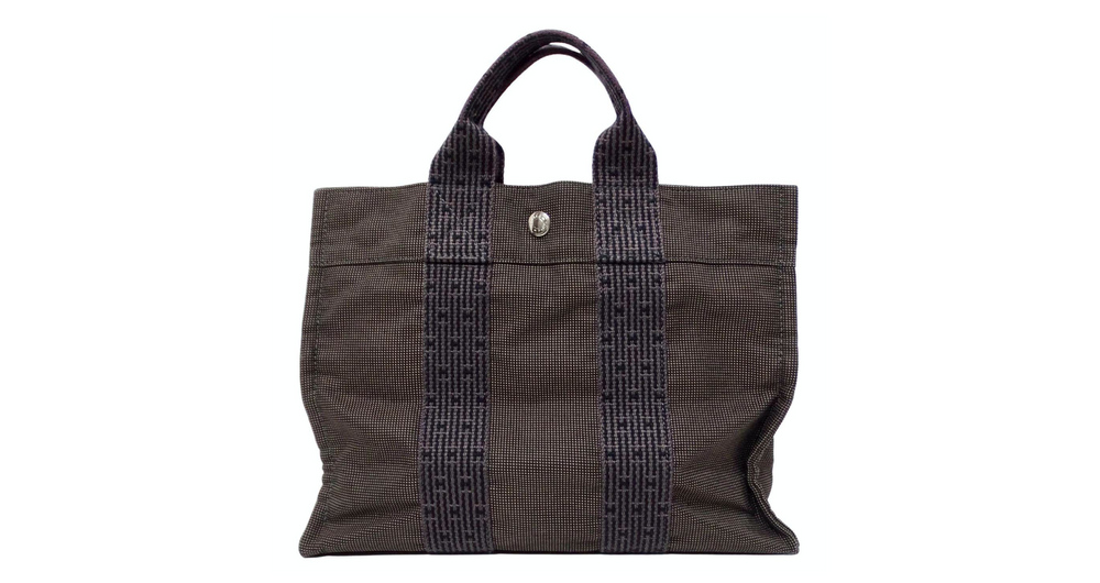 Hermes Grey Herline Cloth Mini Tote Bag circa 1990-2000