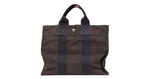 Hermes Grey Herline Cloth Mini Tote Bag circa 1990-2000