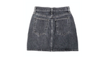 Helmut Lang Dark Grey Wash Embroidered Denim Mini Skirt