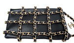 Chanel Tech Me Out Black Lambskin Leather Clutch With Chain 2020