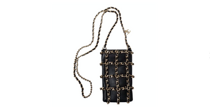 Chanel Tech Me Out Black Lambskin Leather Clutch With Chain 2020