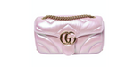 Gucci Pink Iridescent Nappa Chevron Matelasse GG Shoulder Bag