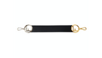 Fendi Black Leather Two-Toned Logo Small Bag Strap