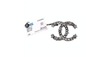 Chanel Crystal Star Interlocking CC Ruthenium Brooch 2022