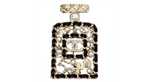 Chanel Crystal Black Leather No. 5 Perfume Bottle Style Brooch 2020
