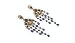 Goosens Paris Ornate Multicolor Gemstone Dangle Earrings