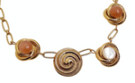 Destree 18k Gold-Plated Costume Gemstone Chainlink Necklace