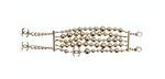 Chanel Interlocking CC Charm Gold-Tone Multi-Strand Beaded Bracelet