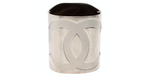 Chanel Interlocking CC Silver-Tone Cuff Bracelet With Mirror 2016
