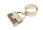 Chanel Gold-Tone Purse Charm Cuff Bracelet 2021