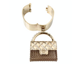 Chanel Gold-Tone Purse Charm Cuff Bracelet 2021