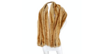 J Mendel Light Brown Mink Fur Stole circa 1990s