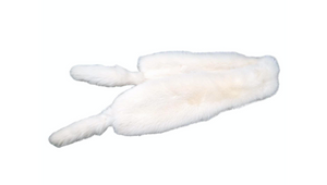 Cream Fox Fur Stole Scarf circa 1980s