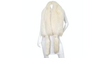 Cream Fox Fur Stole Scarf circa 1980s