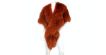 Burnt Orange Fox Fur Stole Shawl circa 1980s