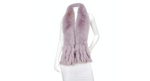 Light Purple Fox Fur Fringe Stole Scarf circa 1990s