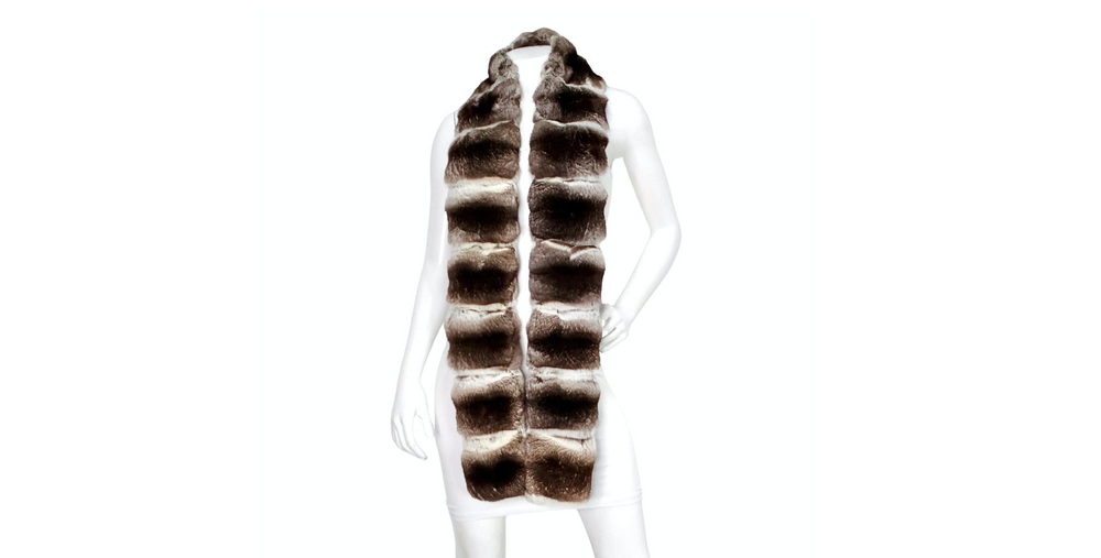 Chinchilla Fur Scarf circa 1980s