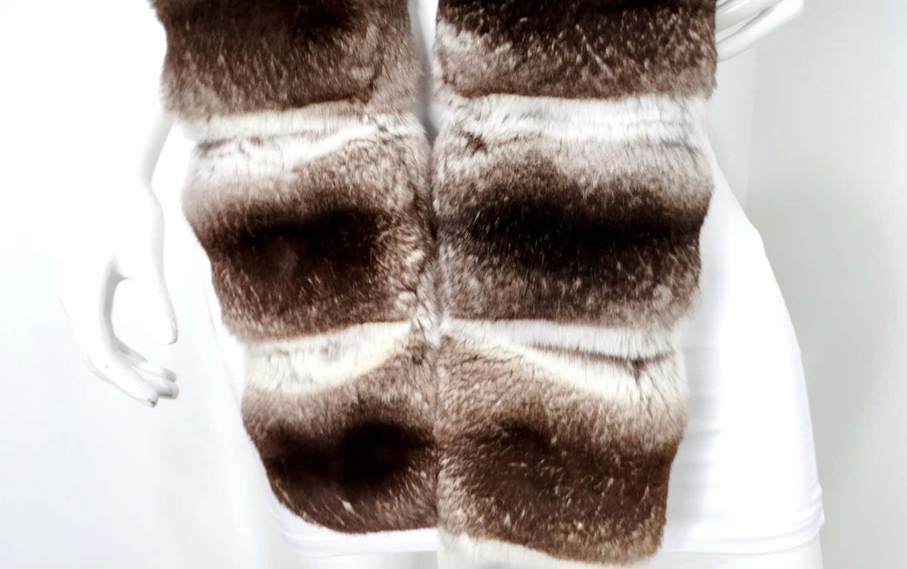 Chinchilla Fur Scarf circa 1980s