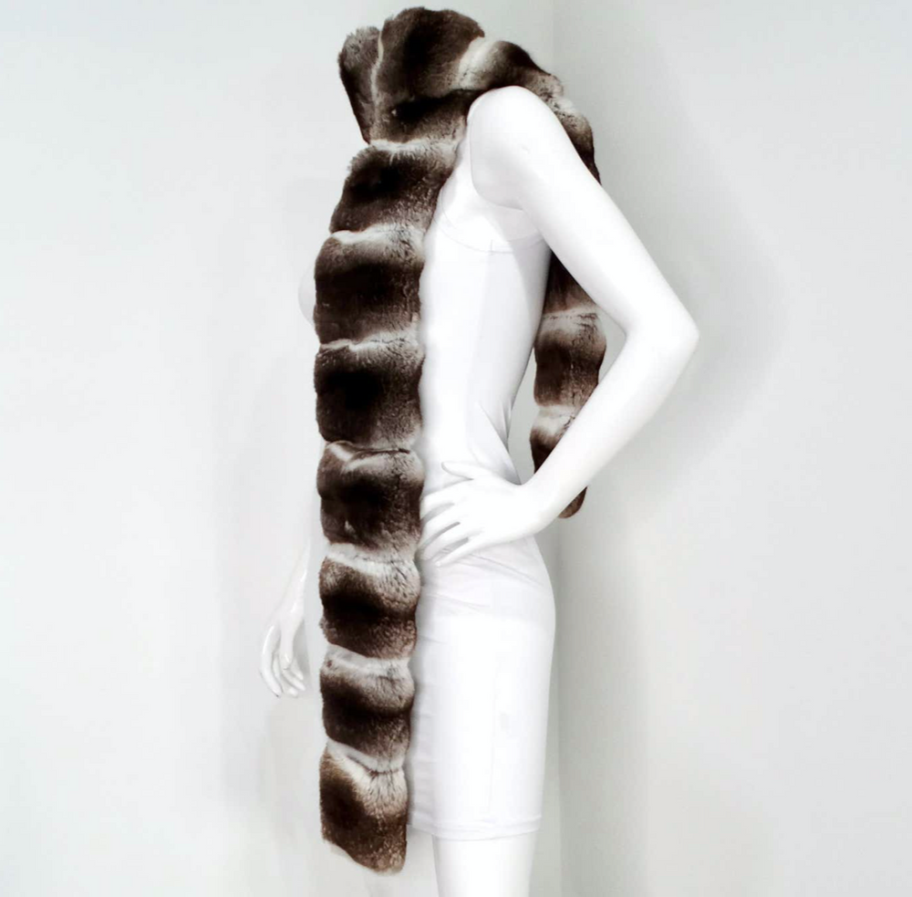 Chinchilla Fur Scarf circa 1980s
