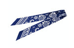 Hermes Blue "Les Leopards" Silk Twilly